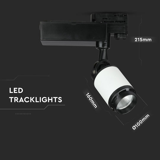 V-TAC Single LED Cool White Spot in Black Color
