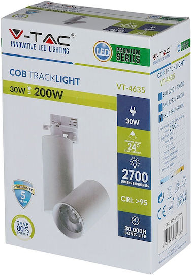 V-TAC Single LED Cool White Spot in White Color