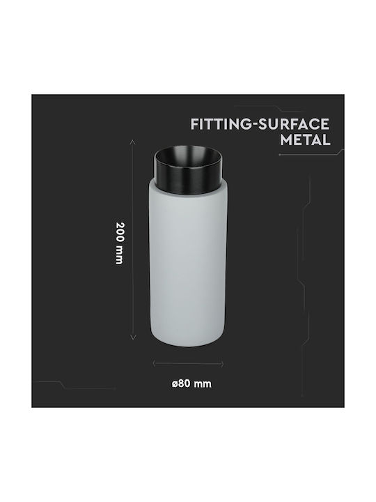 V-TAC VT-865 Μονό Σποτ με Ντουί GU10 σε Μαύρο Χρώμα
