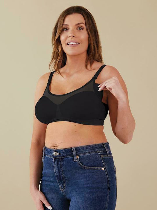 Bravado Body Silk BRV-11010-BL Μπουστάκι Εγκυμοσύνης & Θηλασμού με Clips Μαύρο