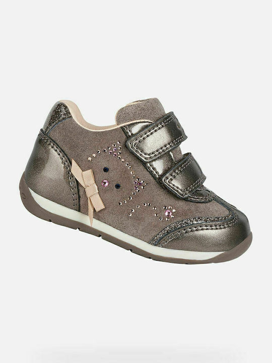 Kids Sneakers Anatomic with Hoop & Loop Closure Grey