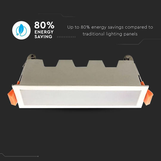 V-TAC Parallelogramm Vertieft LED Panel 10W mit Warmes Weiß Licht 3000K