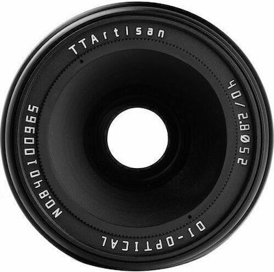 TTArtisan Crop Camera Lens 40mm f/2.8 Macro for Fujifilm X Mount Black