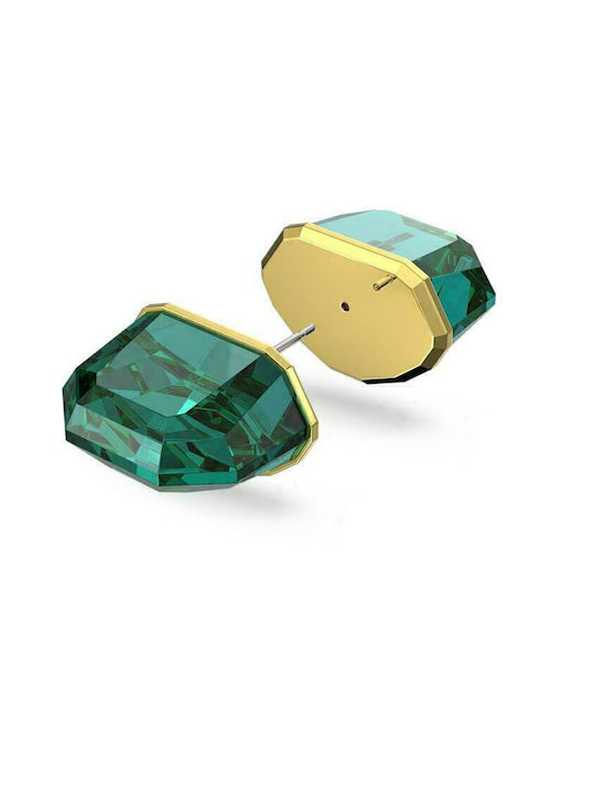 Swarovski Lucent Ohrringe Piercing mit Vergoldung Grünes
