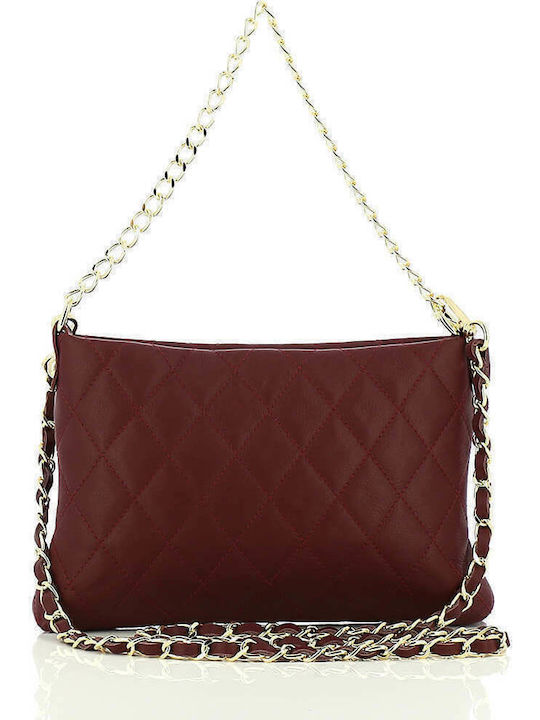 Leather Women's Handbag Crossbody Burgundy