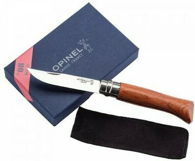 Opinel Deluxe Nο 6 Taschenmesser Braun mit Klinge aus Rostfreier Stahl in Scheide