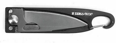 Swiss Tech Multi-Knife 7-in-1 Multitool Schwarz mit Klinge aus Rostfreier Stahl