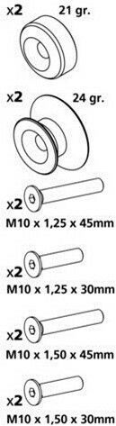 Lampa Swing Arm Adapter Μοτοσυκλέτας in Red Color L9034.2