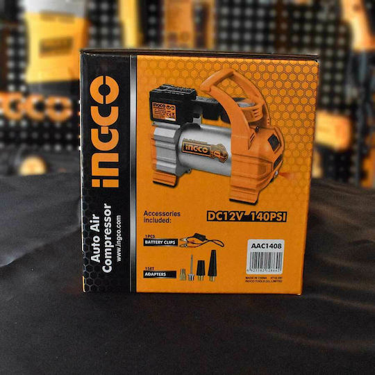 Ingco Car Tire Pump 140PSI with Cable 12V