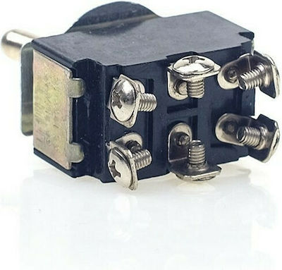 On-Off switch Toggle Double Silver 1pcs