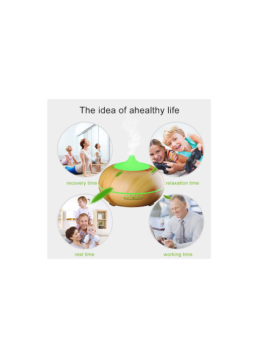Led Ultrasonic Aromatherapy Diffuser K-S4W2 Brown 200ml