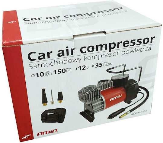 AMiO Tire Pumpe ACOMP-03 150PSI mit Kabel 12V