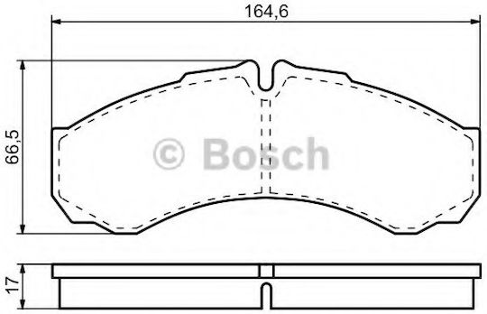 Bosch Brake Pad Front for Renault Mascott Iveco