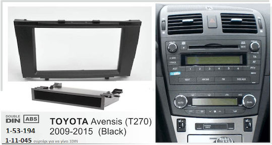 Πρόσοψη 2 Din για Toyota Avensis 2009-2015 για Toyota Avensis 2009-2015