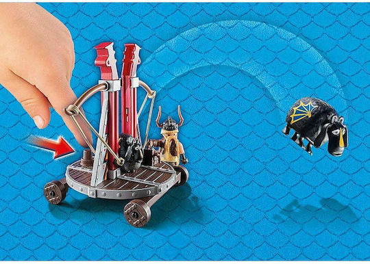 Playmobil Дракони Grobian with Sheep Slingshot за 4+ години години