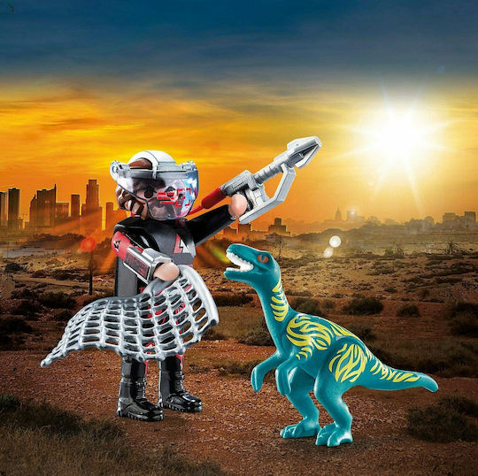 Playmobil Двойна опаковка Velociraptor with Dino Catcher за 4-10 години