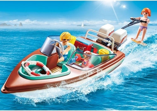 Playmobil Familienspaß Motor Boat with Underwater Engine für 4+ Jahre