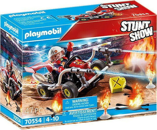 Playmobil Stunt Show Stunt Show Motocross with Fiery Wall for 4-10 years old