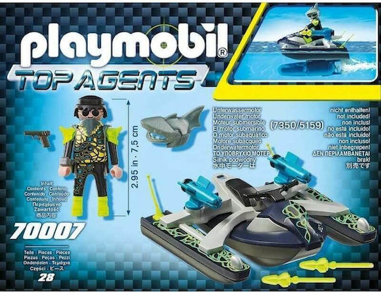 Playmobil Top Agents Team S.H.A.R.K. Rocket Rafter για 6 ετών