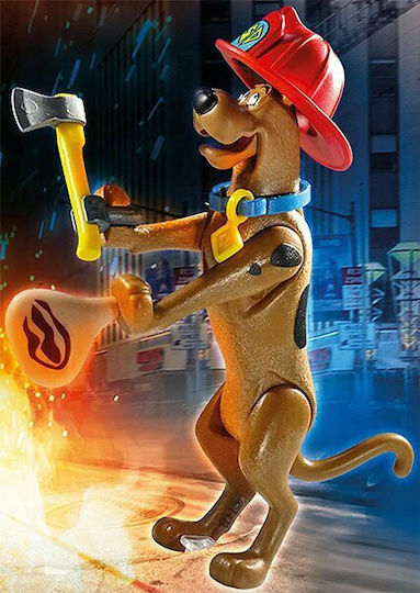 Playmobil Scooby-Doo Collectible Firefighter Figure for 5-12 years old
