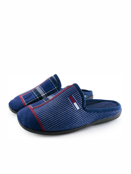 Love4shoes D52 Men's Printed Slippers Blue