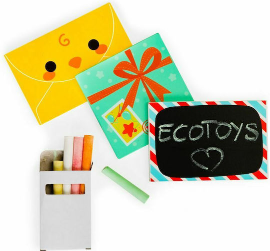 Ecotoys Γραμματοκιβώτιο με Μαυροπίνακα από Ξύλο για 3+ Ετών
