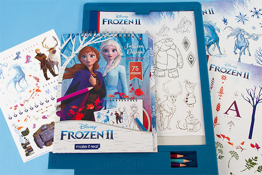 Make It Real Fashion Design Tracing Light Disney Frozen II Malsets 9Stück