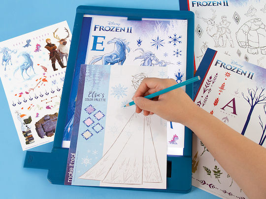 Make It Real Fashion Design Tracing Light Disney Frozen II Malsets 9Stück