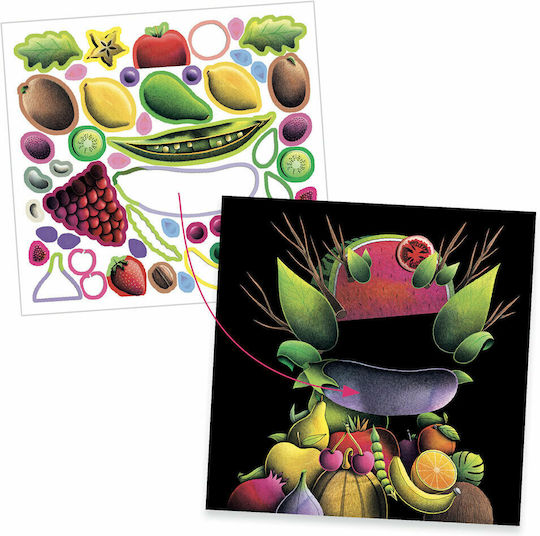 Djeco Collage Arcimboldo Portraits with Spring Vegetables for Children 5+ years Years