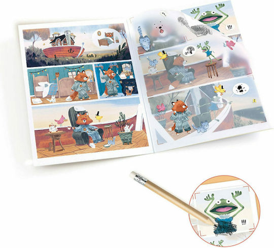 Djeco Painting Create With Stickers Comics The Sailor for Children 5+ Years