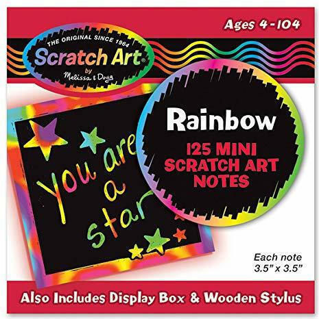 Melissa & Doug Ζωγραφική Scratch Art Box of Rainbow Mini Notes