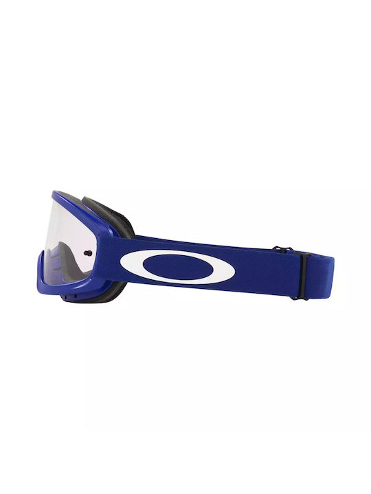 Oakley O-Frame 2.0 Pro MX Mască de Schi și Snowboard pentru Copii, Albastră cu Lentilă Transparentă