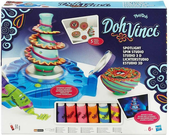 Hasbro Боядисване Play Doh Dohvinci Spotlight Spin Studio за Деца 6+ години+ Години