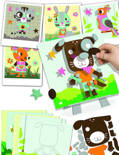 Crealign Kinderhandwerk Bastelsets mit Samt Tieren für Kinder 3+ Jahre alt+ Jahre