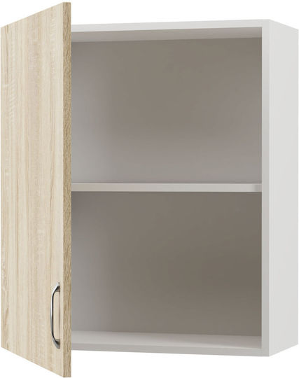 Modest Wall Cabinet Λευκό - Sonoma L60xW30xH72cm GR-101 00008