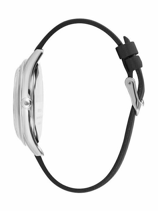 Beverly Hills Polo Club Herrenuhr 44mm Batterie mit Schwarz Lederarmband
