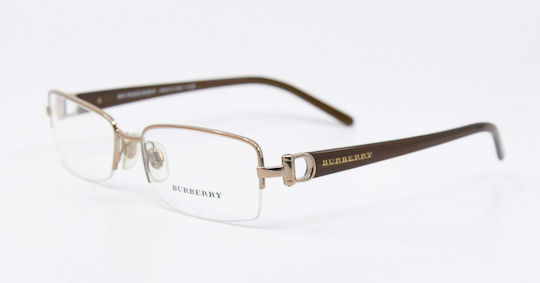 Burberry Metal Eyeglass Frame Gold B1090 1011