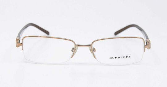 Burberry Metal Eyeglass Frame Gold B1090 1011