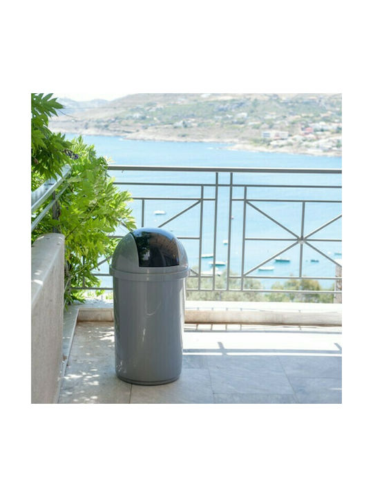 Viomes Waste Bin Waste Plastic Silver 70lt 1pcs