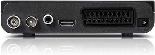 Axil RT0420 T2 Digitaler Mpeg-4 Empfänger HD (720p) mit PVR (Aufnahme auf USB) Funktion Anschlüsse SCART / USB