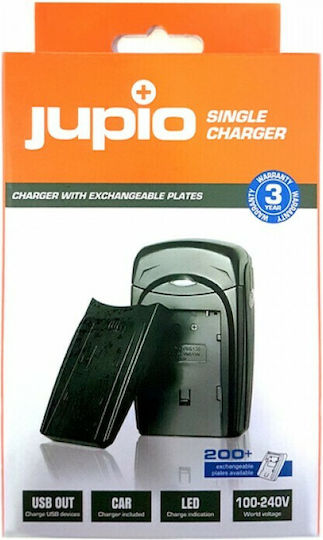 Jupio Single Battery Charger Single Charger JSC0010+JCP0024 Compatible with Canon LP-E6
