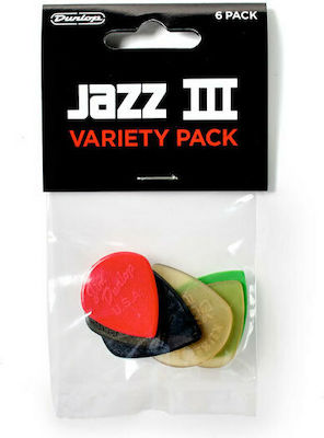 Dunlop Pane Chitarei Jazz III Pick Variety Pack Set 6buc