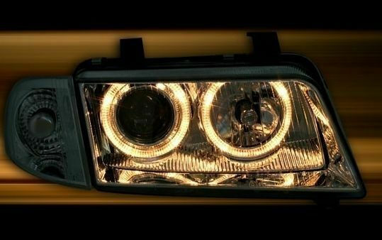 Depo Front Lights Angel Eyes Audi A4 Without H7 Lamps 1995-1998 2 Pieces