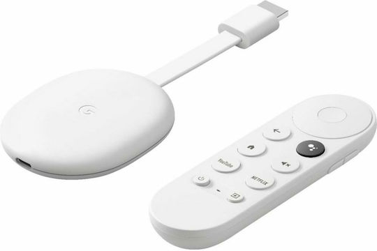 Google Smart TV Stick Chromecast with Google TV 4K UHD with Bluetooth / Wi-Fi / HDMI and Google Assistant Snow