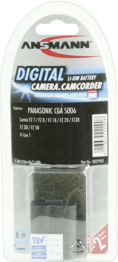 Ansmann Батерия за фотоапарат A-Pan CGA-S 006 5022903 Литиево-йонни (Li-Ion) 750mAh Съвместима с Panasonic