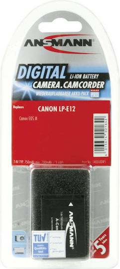 Ansmann Kamera Batterie A-Can LP-E12 1400-0045 Lithium-Ionen (Li-Ion) Kompatibel mit Canon