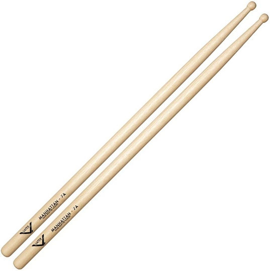 Vater 7A Manhattan Hickory Drumstick with Wooden Ball Head