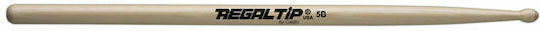 Regal Tip Hickory Drumsticks Drums 5B with Tip Shape Drop