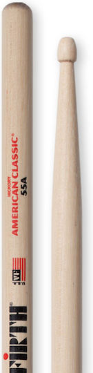 Vic Firth Hickory Drumsticks Drums American Classic Tear 5A with Tip Shape Drop