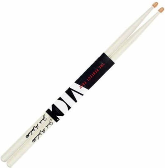 Vic Firth Hickory Drumsticks Drums Signature Series Jack Dejohnette 5A with Tip Shape Drop in White Color